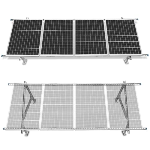 Upgrade Solar Panel Mounting Brackets, Stable Triangular Structure Panel Mount, Adjustable 1-4pcs...