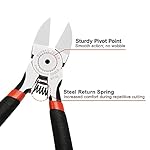 BOENFU 6 Inches Wire Cutters Heavy Duty Snips Flush Cut Side Cutters Pliers Metal Cutting Tool for Crafting, Floral, Artificial Flowers, Chicken Wire, Electrical, 1 Pack - Image 5