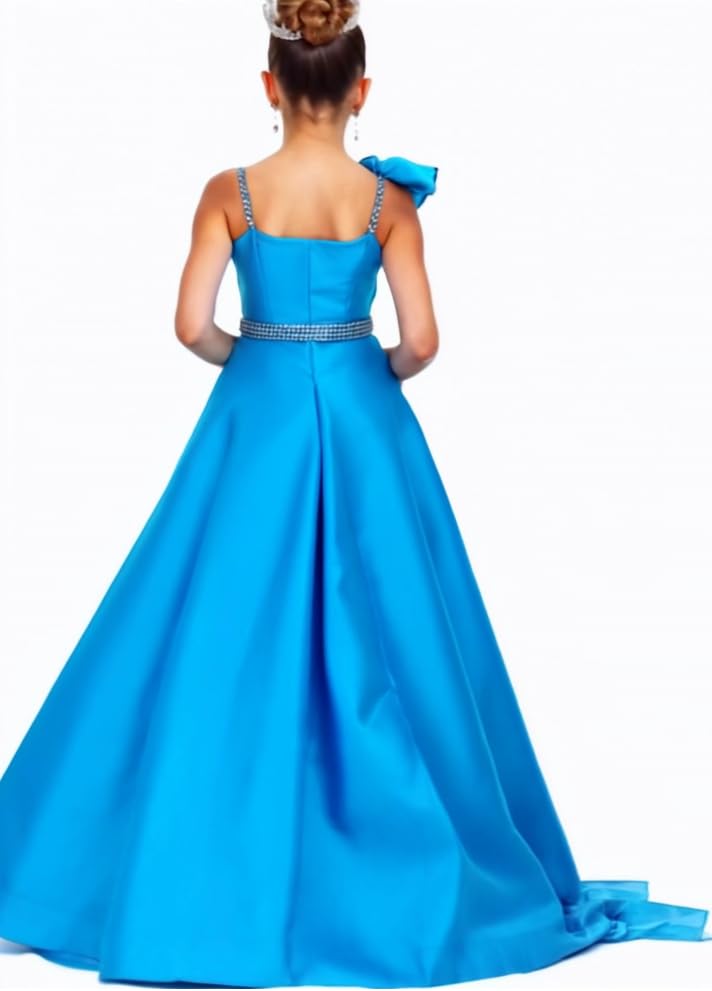 Pageant Dresses for Girls 10-12 Girls Ball Gowns Sleeveless Flower Girls Dress for Kids Sleeveless Communion Gown A Line Red Formal Dress for Teens2