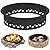 Outdoor Smokeless Fire Pit Ring Liner, 35-inch OD/31-inch ID, Breathable and Fully Burnable, Metal Steel Round Fire Pit Ring Liner for Outdoor DIY Party Bonfire Ring, Black Fire Pit Ring Liner