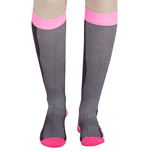 TuffRider Ventilated Neon Socks Neon Pink Adult Size2