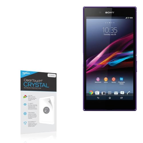 BoxWave Screen Protector Compatible with Sony Xperia Z Ultra - ClearTouch Crystal (2-Pack), HD Film Skin - Shields from Scratches