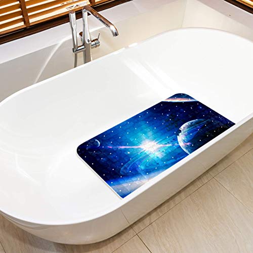 Alfombrilla baño bebé para ducha infantil motivo espacio exterior y planetas 6