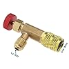 VGOL R22 R410 Refrigerant Charging Valve 1/4" Male to 5/16" Female Air Conditioning Safety Valve Brass Globe Valve for Air Conditioning Flow Control #3