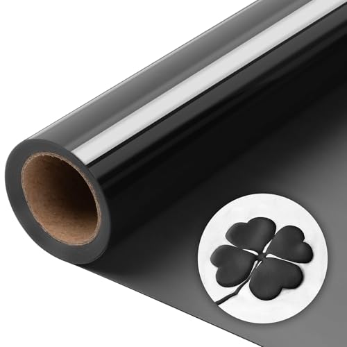 Aoder Black Puff Vinyl Heat Transfer: 12 x6ft Puff HTV Puffy Black Iron on Vinyl for T-Shirt Compatible with All Cutting Machines