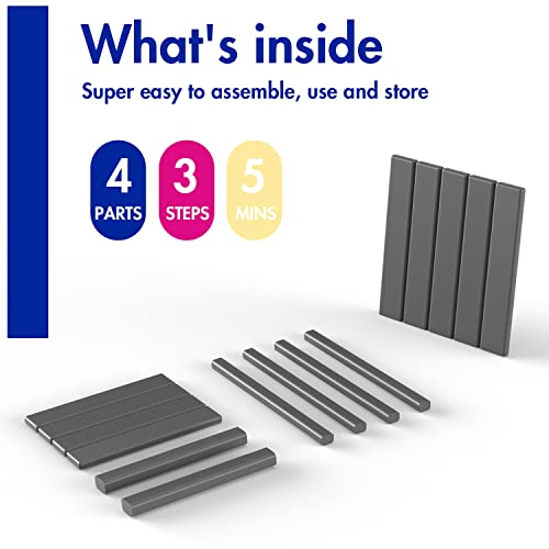 Briopaws Adirondack Side Tables Set Of 2, Hdpe Weather Resistant Outdoor Table, 2-Shelf Plastic End Table For Poolside Indoor Outside Front Porch Living Room Patio Backyard, 14 X13 Inch, Grey #TOP7