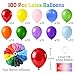 Patimate Balloons Assorted Colors 100 Pack 12 Inch Colorful Rainbow Round Bright Latex Balloons for Birthday Bridal Shower Baby Shower Anniversary Wedding Party Decorations Arch Garland