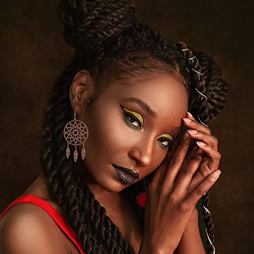 Dolotta 16Pairs African Wooden Dangle Earrings Wood Earrings For Women Natural Wood Teardrop Earrings Lightweight Ethnic Pendant Earrings African Earrings Jewelry #TOP4