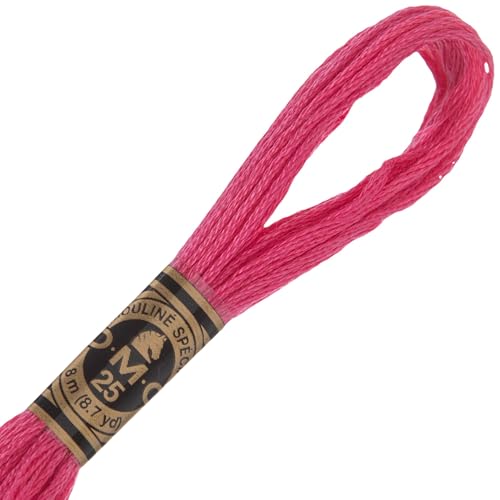Image of Hobby Lobby DMC Cotton Embroidery Floss - 602 Medium Cranberry, Set of 12