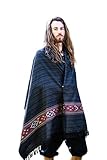 JHANA Meditation Prayer Shawl Blanket Cosy Grey and Black Cashmere Yak Wool Tibetan Lahsa Winter...