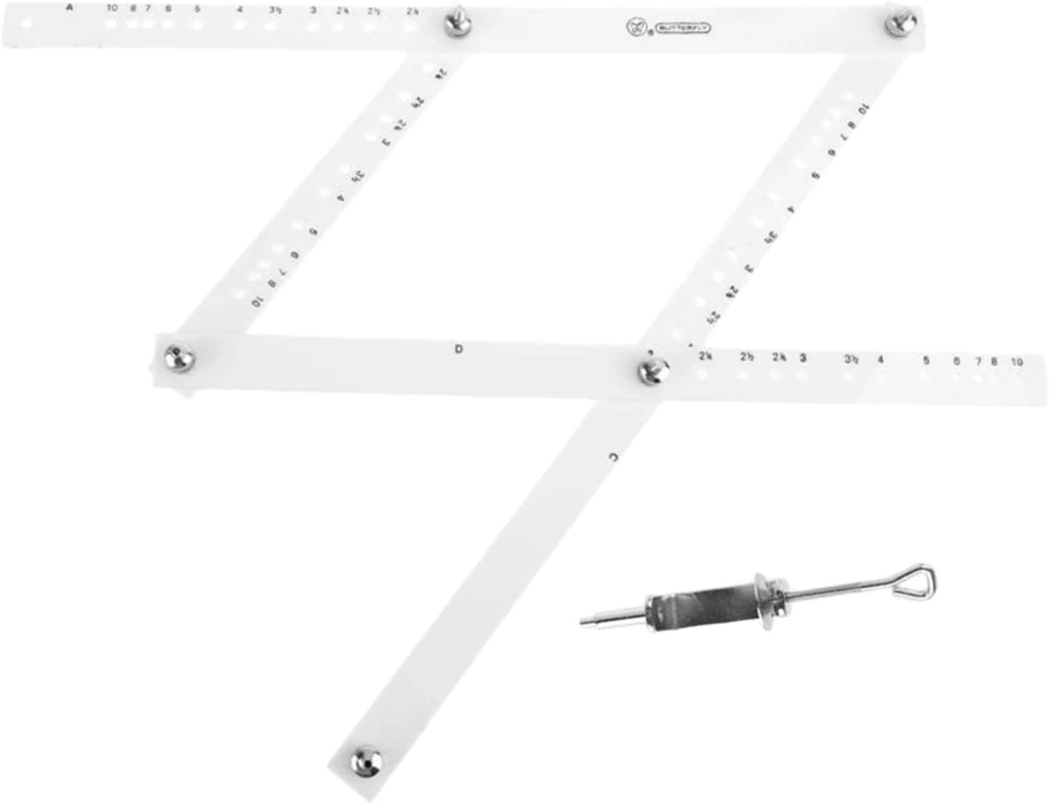 Gemvan 34cm Pantograph Drawing Drawing Tool Folding Scale Rule Plans