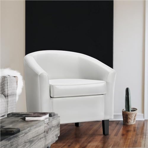 Sillón Plegable Cuero Sintético Blanco miniatura 4