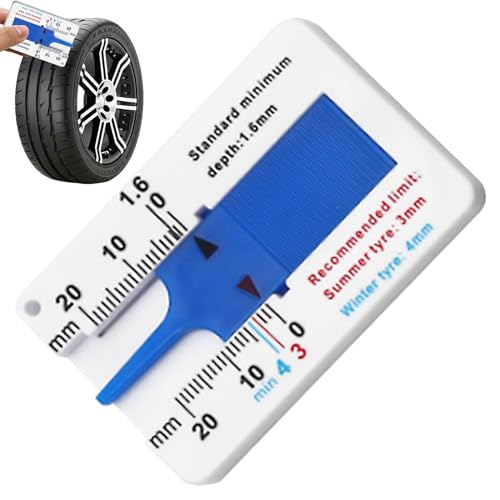 Profiltiefenmesser Für Reifen Pkw, Reifenprofiltiefenmesser, Tyre Tread Depth Gauge, Tyre Depth Gauge, Genaue Messwerkzeuge Für Die Reifenprofiltiefe Für Motorräder, Autos, Lastwagen Und Busse