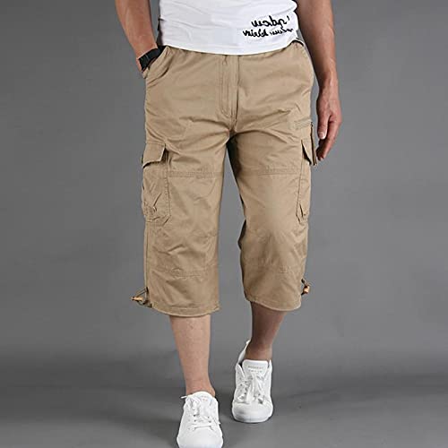 Short décontracté en coton multi-poches camouflage pour homme