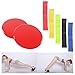 XIASABA Sports Exercise Sliding Disc Disks Slider Workout Training Slide Mat Fitness Equipment ABS Material Red (Red Sliding Basin + Five-Piece Set + Cloth Bag)