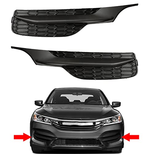 Munirater 2-Pack Front Bumper Fog Light Cover Left And Right Side Replacement For 2016-2017 Honda Accord #TOP5