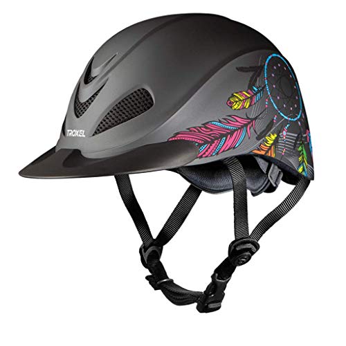 Image of Troxel Rebel Low Profile Western Riding Helmet SEI /ASTM Certification and Styles (Dreamcatcher, Large)