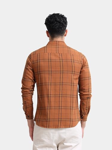 Image of GLORYBOYZ Men's Full Sleeve Checkered Casual Cotton Shirt S-2XL
