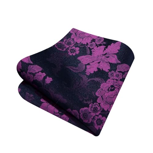 Image of Enlision Ties for Men Floral Tie Handkerchief Cufflinks Set Formal Flower Classic Mens Necktie & Pocket Square Wedding