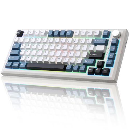 MIKIBY Y75 Gasket Wireless Mechanical Keyboard...