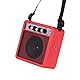 5W Tragbarer Mini-Gitarrenverstärker 5 * 2,4 * 4,9 Zoll Gitarrenverstärker Lautsprecher mit Overdrive-Funktion Kopfhöreranschluss für E-Gitarre (Rot)
