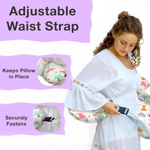 Image of Proliva Feeding Pillow for New Born Baby with Detachable Cover Breast Feeding & Maternity Nursing Pillow for Breastfeeding Support for Baby Feeding Pillow for Mom (eige-Dyno-A2)