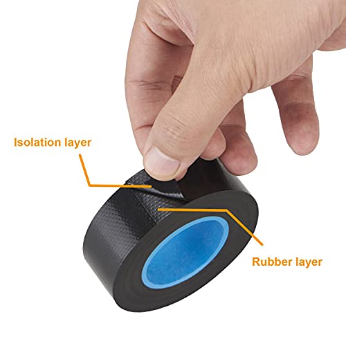 Lichamp 6-Pack Seal Self Fusing Rubber Tape For Electric Cable Splicing And Pipe Water Leak Repair, 1-Inch X 10-Feet X 6 Rolls #TOP3
