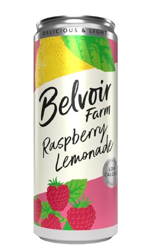 Belvoir Farm - Raspberry Lemonade Delicious and Light Real Fruity Taste Crafted with Nature Low in Sugar and Calories Gluten Free Suitable for Vegans & Vegetarians 24x330ml