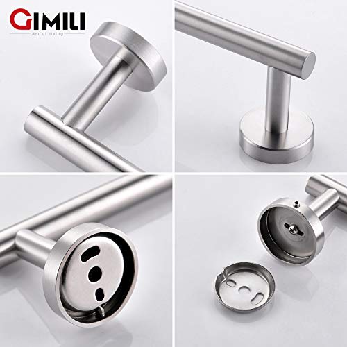 Gimili 2 Pack 4 Piece Bathroom Hardware Set Brushed Nickel,Stainless Steel Bathroom Accessories Set, Towel Bar Kit Wall Mounted. #TOP6