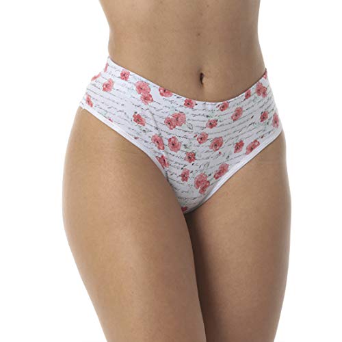 Kit com 15 Calcinhas Cintura Alta Fio Duplo Algodão Lingerie