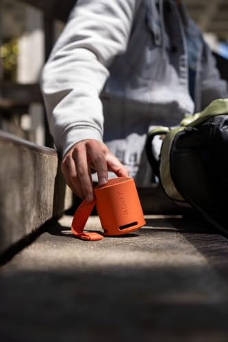 Sony SRS-XB100 Alto-falante portátil sem fio Bluetooth leve e supercompacto, extradurável, IP67, à prova d'água e à prova de poeira, bateria de 16 horas, alça versátil e chamadas sem... glide