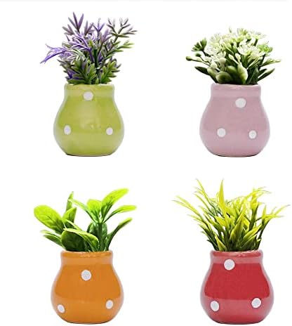 Plant Magnets,Cute Plant Fridge Magnets Flower Decorative Magnets with Ceramic Vase Fun Refrigerator Magnet Set Locker Magnets Fridge Artificial Plants Decoration for Kitchen,Locker,Office,Whiteboard
