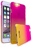 iPhone 6 / 6s Case, Bastex Slim Fit Transparent Fade Pink to Yellow Hard Plastic Snap-On Case Cover with LED Flash Function for Apple iPhone 6 , iPhone 6s