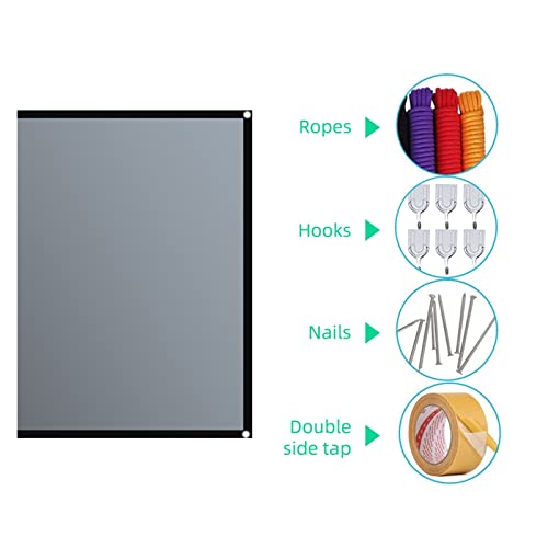 Pantalla para proyector 72 pulgadas 16:9 tela reflectante miniatura 5