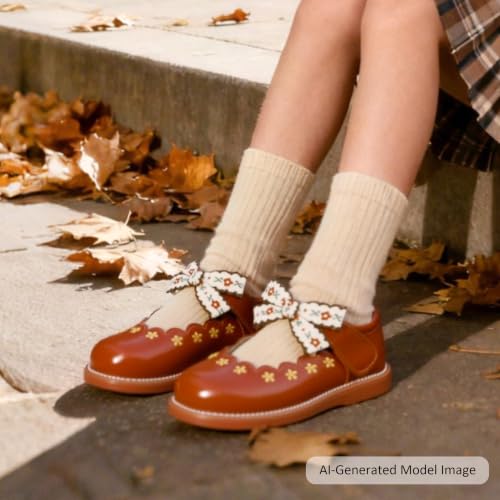 Image of Felix & Flora Toddler Little Girl Mary Jane Dress Shoes - Ballet Flats for Girl Party School Shoes