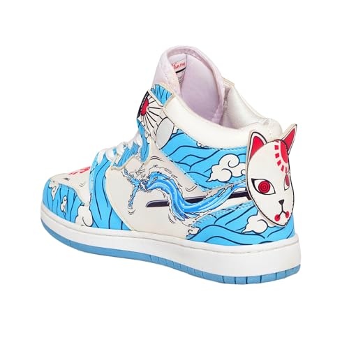 Image of Fans Army Demon Slayer Tanjiro Water Dragon Anime Lace-Up Sneakers for Men