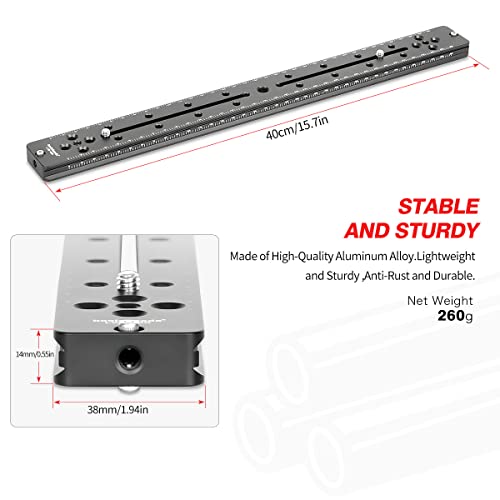 Koolehaoda 400mm Rail Plate Multi-Purpose Dual Rail Quick Release Plate Placa de liga de alumínio co