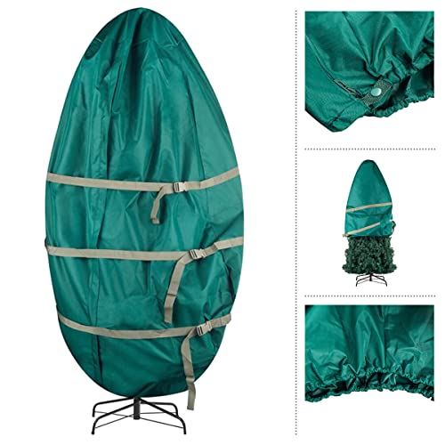 Tiny Tim Totes Premium Upright Christmas Tree Cover Canvas Storage Bag, Fits Up To 7.5Ft Tree X 2 Ct, Green #TOP5