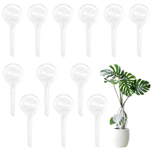 NiceNaiils Lot de 12 ampoules d'arrosage, globes d'arrosage automatiques, dispositif automatique pour plantes d'intérieur et d'extérieur, 13x5cm