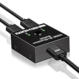 Commutateur HDMI 2 entrées 1 sortie: 2 ports HDMI en entrée et 1 port HDMI en sortie pour divers appareils HDMI.L'accès direct à l'affichage de l'appareil sélectionné est disponible d'une simple pression sur un bouton, ce qui permet de passer facilement d'un appareil de jeu à un appareil de cinéma sans débrancher le câble. (Il ne peut PAS être connecté à 2 téléviseurs ou plus simultanément ou moniteur.)