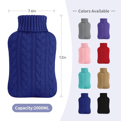 samply Hot Water Bottle with Knitted Cover