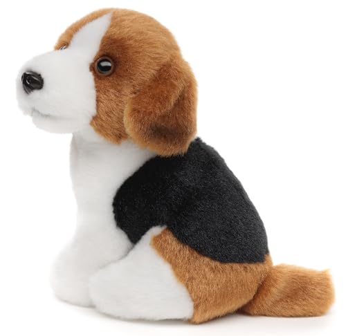 Uni-Toys - Plushie - Beagle, sitzend - 12 cm (Höhe) - Plüsch-Hund - Plüschtier, Kuscheltier