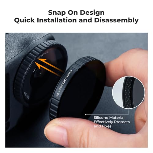 Image of K&F CONCEPT Snap On Black Diffusion 1 /4 Filter Compatible with DJI Osmo Action 6, Creative Mist Cinematic Effect Filters, Multi-Coated /Optical Glass /Aluminum Alloy Frame Action Camera Accessories