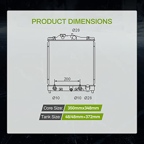 Autosaver88 Radiator Compatible With Honda Civic Aluminum Radiator, Eng D16/D15/B16, 19010P03505, 19010P07024, 19010P07014 #TOP5