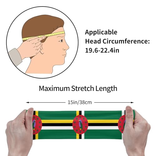 Image of Cute Flag Headbands Women Men Flag Sweatband Sports Headband for Running, Cycling, Yoga Gym, Working Out