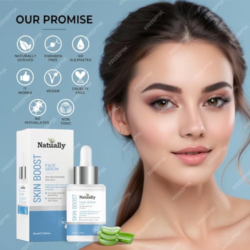 Image of Skin Boost Face Serum for Women (30Ml) | 10% Niacinamide, Zinc 1% | Blemish Formula Serum for All Skin Type | 100% Vegan Paraben Free | Free from Silicone and Sulphate