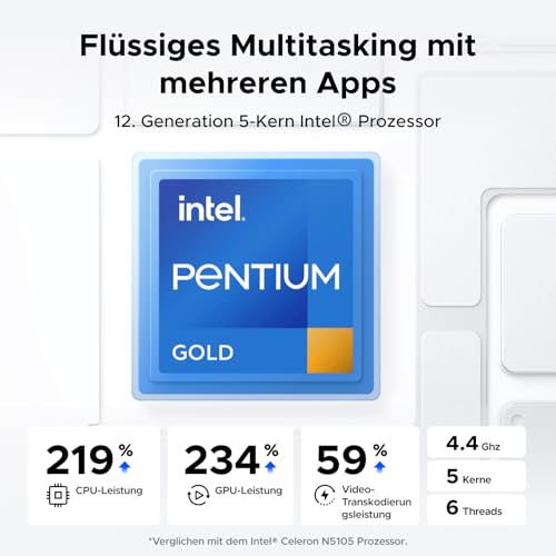 UGREEN NASync DXP4800 Plus 4-Bay Desktop NAS, Intel Pentium Gold 8505 5-Core CPU, 8GB DDR5 RAM, 128G SSD, 1 * 10GbE, 1 * 2,5GbE, 2*M.2 NVMe-Steckplätze, 4K HDMI, Network Attached Storage (Diskless) – Bild 4