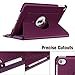 Fintie Rotating Case for iPad 6th / 5th Generation (2018 2017 Model, 9.7 inch), iPad Air 2 (9.7 Inch), iPad Air 1 (9.7 Inch) - 360 Degree Rotating Protective Stand Cover Auto Sleep, Purple