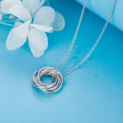 Annamate 80th Birthday Necklace for Women, Sterling Silver 8 Decade Jewelry Gift for Mom, Grandma, Aunt or Best Friend by Annamate - Used condition - Image 2