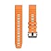 ANCOOL Compatible with Fenix 6/Fenix 7 Bands 22MM Quickfit Silicone Watch Band Replacement for Fenix 8 47mm/7 Pro/6 Pro/5/5 Plus/Approach S60/S62/Quatix 6 (Orange)